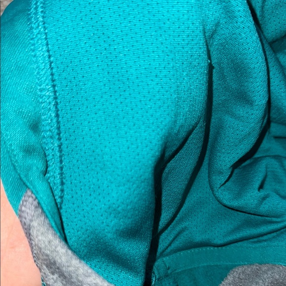Nike Size Large Hoodie- Therma-Fit Grey with Teal Sleeves & Hood Green ‘DO IT.’ - Picture 8 of 10